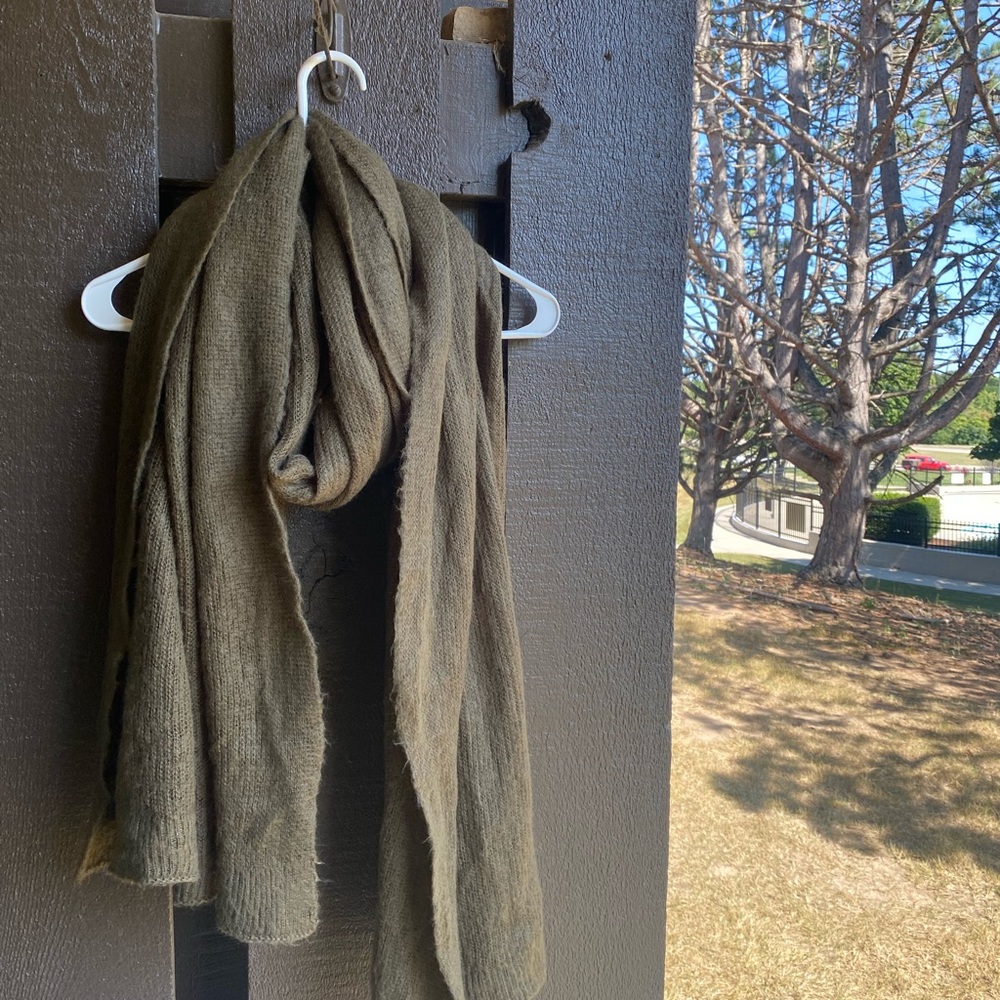 Green Free People Scarf - OSFA